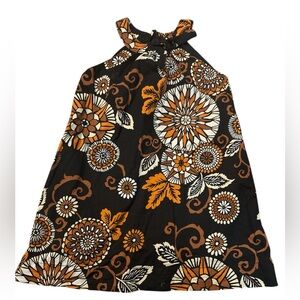 GAP Toddler Skirt with Black and Orange Boho Floral Design, Toddler 3T